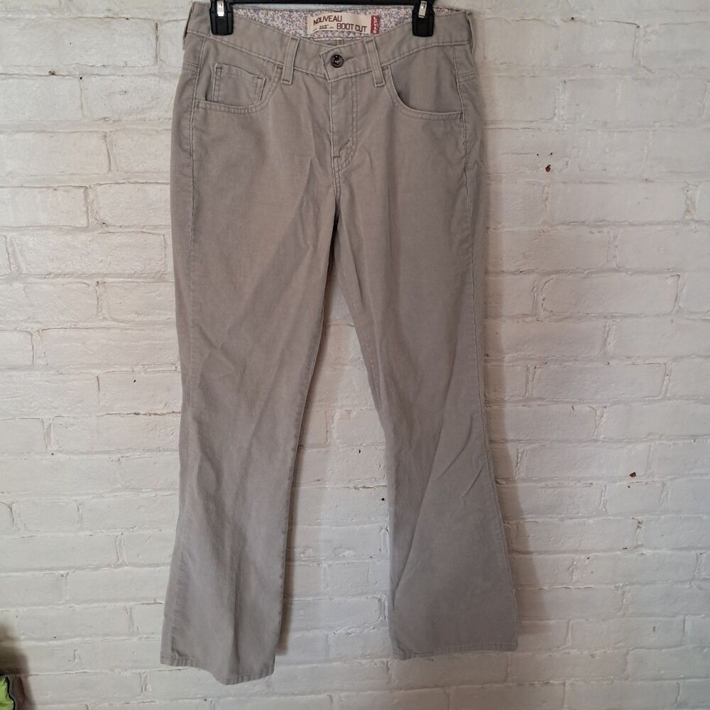 Levi's 515 Nouveau Bootcut Corduroy Pants Beige Womens 4